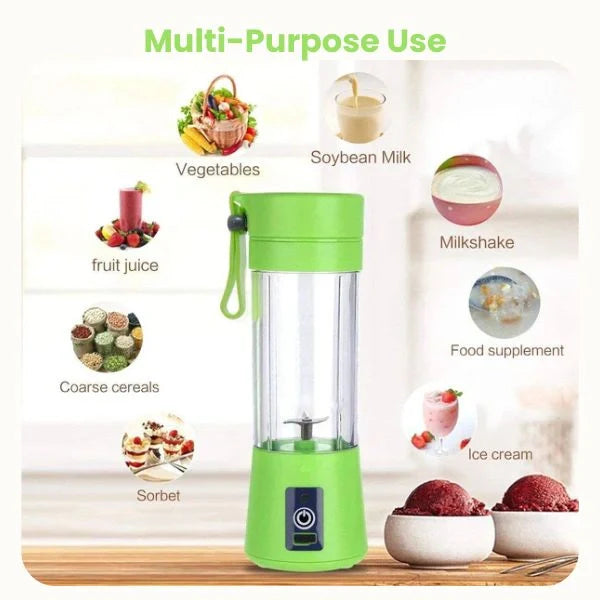 BlendMate™ – 2-in-1 Portable Juicer Bottle | Compact, USB Rechargeable & Travel-Friendly