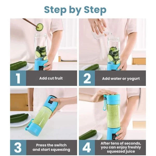 BlendMate™ – 2-in-1 Portable Juicer Bottle | Compact, USB Rechargeable & Travel-Friendly